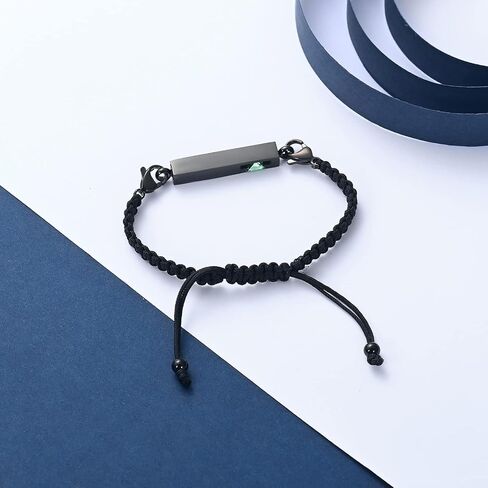 constantlife Birthstone Crystal Cube Urn Bracelet for Ashes Braided Rope Adjustable Bangle Cremation Memorial Jewelry Loved Ones Funeral Keepsake Gift for Women Men in Saudi Arabia