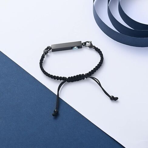 constantlife Birthstone Crystal Cube Urn Bracelet for Ashes Braided Rope Adjustable Bangle Cremation Memorial Jewelry Loved Ones Funeral Keepsake Gift for Women Men in Saudi Arabia