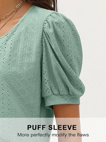 AFVETUT Women Puff Short Sleeve Bolero Shurg Eyelet Open Front Cropped Button Down Cardigan for Evening Dress in Kuwait