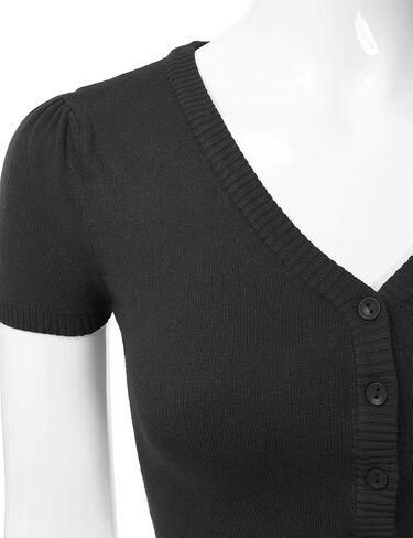 EIMIN Women's Fitted V-Neck Bolero Shrug Cropped Short Sleeve Cardigan Sweater (S-3X) in Kuwait