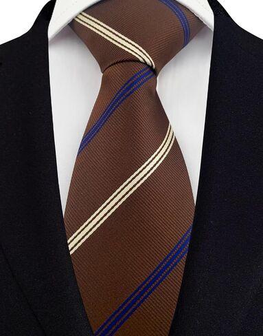 Elfeves Men's Striped Ties 3.15" Formal Business Designer Wedding Groomsmen Neckties in Kuwait