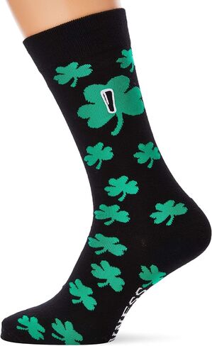 Guinness Black Socks With Green Shamrock Print in Saudi Arabia