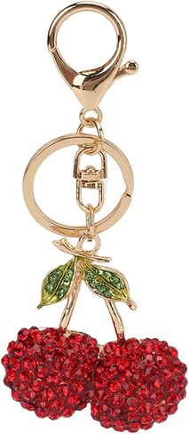 Pssopp Rhinestone Keychain Cherry Key Ring Rhinestones Stylish Pendant Cute Fashion Hanging Pendants for Car Purse Backpack in Kuwait