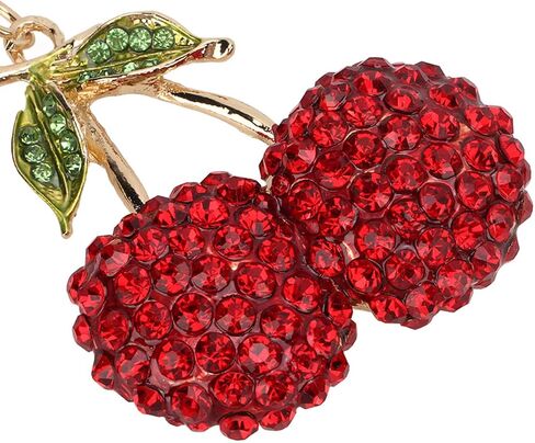 Pssopp Rhinestone Keychain Cherry Key Ring Rhinestones Stylish Pendant Cute Fashion Hanging Pendants for Car Purse Backpack in Kuwait