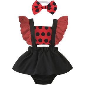 FANCYINN Baby Girl Halloween Little Bee Romper Fancy Party Costume Outfit Yellow Bee Jumpsuit with Headband Size 1-24 Months in Kuwait
