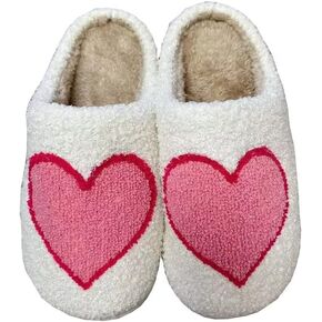 Women's Plush Heart Love Slippers - Blue Eyes Mushroom Cat Ears Retro Memory Foam Soft Plush Home Shoes in Saudi Arabia