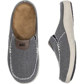 GyeBea Men's Slippers Wide Slip On Shoes with Arch Support Orthotic House Clogs Indoor Outdoor Shoes Comfy Plantar Fasciitis Loafers US 7-13