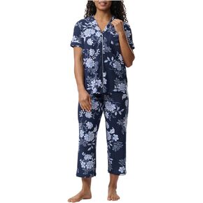 Karen Neuburger Women's Short Sleeve Girlfriend Capri Pajama Set