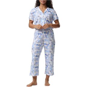 Karen Neuburger Women's Short Sleeve Girlfriend Capri Pajama Set