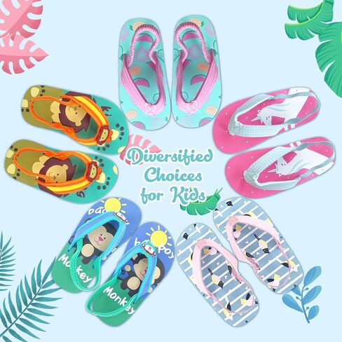 صنادل فليب فلوب للأولاد والبنات من دريم بريدج مع حزام خلفي، صنادل صيفية للشاطئ وحمام السباحة وأحذية مائية in Kuwait