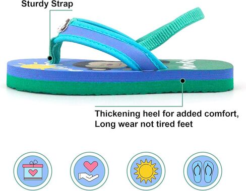 صنادل فليب فلوب للأولاد والبنات من دريم بريدج مع حزام خلفي، صنادل صيفية للشاطئ وحمام السباحة وأحذية مائية in Kuwait