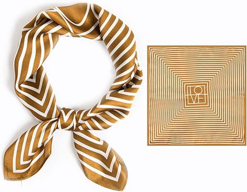 Pemilosci Fashion Hair Scarf for Women Soft Silk Feeling Head Scarves Head Wrap Square Bandanas 21 x 21 inches in Kuwait