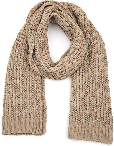 Funky Junque Womens Scarf Soft Warm Knit Winter Tie Dye Confetti Boucle Shawl Wrap in Saudi Arabia