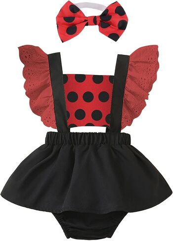 FANCYINN Baby Girl Halloween Little Bee Romper Fancy Party Costume Outfit Yellow Bee Jumpsuit with Headband Size 1-24 Months in Kuwait