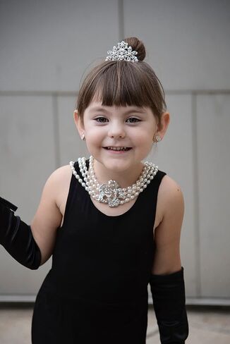 Utopiat Holly Golightly Mini 3 Piece Pearl Jewelry Costume Flapper Set for Girls Inspired by Audrey Style in Kuwait