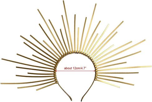 BPURB كرنفال Sunburst عقال تاج ذهبي هالة تاج Sunburst جيد القوطية تاج الشمس هالة عقال (ذهبي) in Saudi Arabia