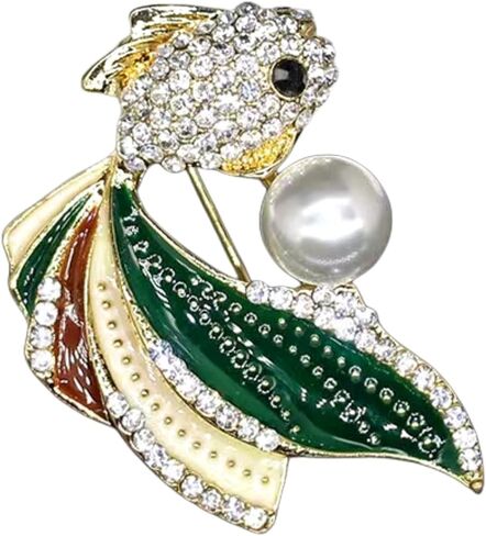 Animal brooch Women's Fashion Unique Crystal Rhinestone Vintage Enamel Lapel Safety Pin, Clothing Jewelry Clothing Backpack Jacket Hat Decoration DIY in Saudi Arabia