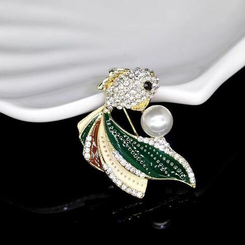 Animal brooch Women's Fashion Unique Crystal Rhinestone Vintage Enamel Lapel Safety Pin, Clothing Jewelry Clothing Backpack Jacket Hat Decoration DIY in Saudi Arabia