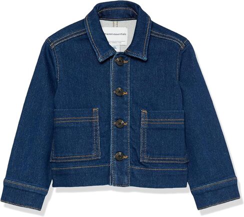 Amazon Essentials Unisex Kids and Toddlers' Relaxed Fit Denim Chore Jacket in Saudi Arabia