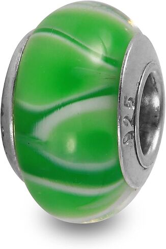 Galaxy Gold GG Genuine Murano Glass Charm Fit Pandora Charm Bracelets,925 Sterling Silver Colored Swirl Rainbow Green Hearts Charm Original Glass Bead for Bracelet and Necklace in Saudi Arabia