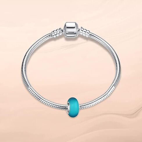 Galaxy Gold GG Genuine Murano Glass Charm Fit Pandora Charm Bracelets,925 Sterling Silver Colored Swirl Rainbow Green Hearts Charm Original Glass Bead for Bracelet and Necklace in Saudi Arabia