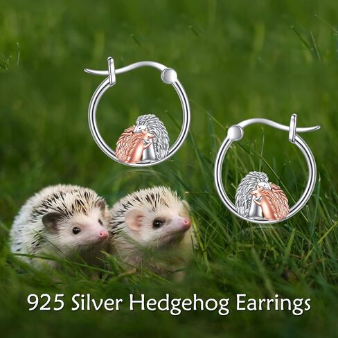 VONALA Cute Animal Hoop Earrings 925 Sterling Silver Mermaid / Hamster / Cow /Pig / Highland Cow / Hedgehog / Dinosaur / Bee / French Bulldog / Giraffe / Elephant / Ladybug / Celtic Huggie Hoop Earrings Animal Jewellery Gifts for Women Girls in Saudi Arabia