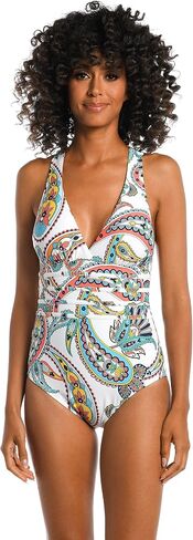 La Blanca Women's Multi Strap Cross Back One Piece Swimsuit in Saudi Arabia