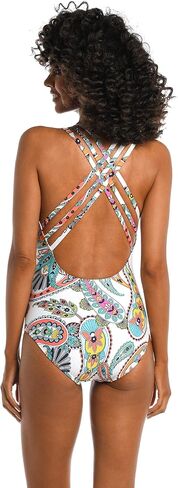 La Blanca Women's Multi Strap Cross Back One Piece Swimsuit in Saudi Arabia