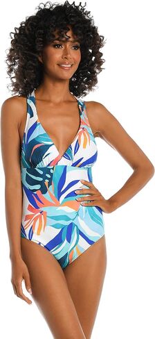 La Blanca Women's Multi Strap Cross Back One Piece Swimsuit in Saudi Arabia
