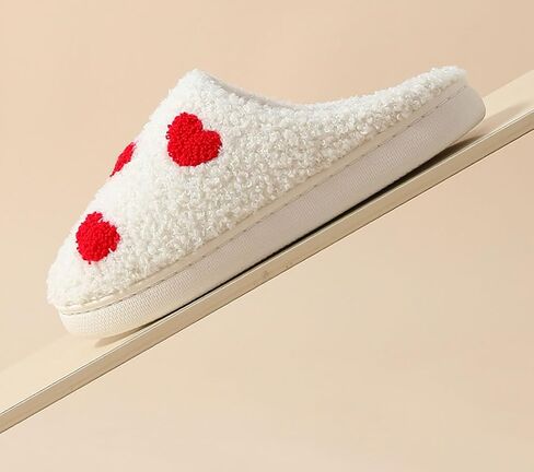 Women's Plush Heart Love Slippers - Blue Eyes Mushroom Cat Ears Retro Memory Foam Soft Plush Home Shoes in Saudi Arabia