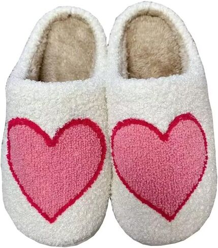 Women's Plush Heart Love Slippers - Blue Eyes Mushroom Cat Ears Retro Memory Foam Soft Plush Home Shoes in Saudi Arabia