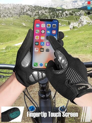 COFIT Anti-Slip Cycling Gloves for Men Women, Touchscreen Breathable Gloves Mountain Bike Gloves for BMX ATV MTB Riding, Road Racing, Bicycle, Climbing, Boating in Kuwait