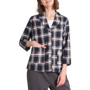 Latuza Women's 3/4 Sleeve Cotton Flannel Bed Jacket