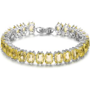 Aprilery Tennis Bracelet for Women, 14K Gold Plated Cubic Zirconia Cute Bracelets Jewelry for Teen Girls Gifts for Her