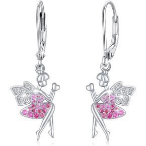 اقراط جنية من الفضة الاسترلينية عيار 925، اقراط حلقية هاجي لا تسبب الحساسية للنساء والفتيات، فضة ستيرلينج، زركونيا مكعب, فضة استرلينية, مكعب زركونيا in Kuwait