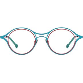 FONEX Colorful Pure Titanium Glasses Frame Women Retro Round Eyeglasses 2022 Vintage Optical Eyewear F85749