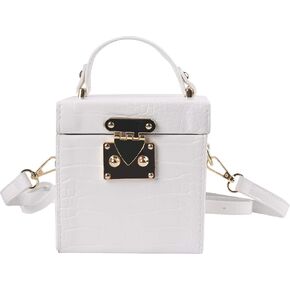 QZUnique Women's Square Box Handbag PU Cube Crossbody Shoulder Bag Wedding Clutch Bag Purse in Kuwait