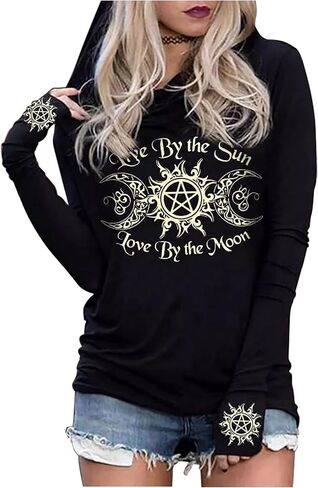 Guns N' Rose Graphic Hoodie Shirt for Women Rock Band Music T-Shirt Vintage Skull Rose Long Sleeve Pullover Tops in Saudi Arabia
