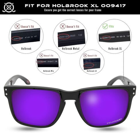 عدسات بديلة SOLODAD لنظارات Oakley Holbrook XL OO9417 الشمسية المستقطبة باللون الأرجواني المرصع بالنجوم in Kuwait