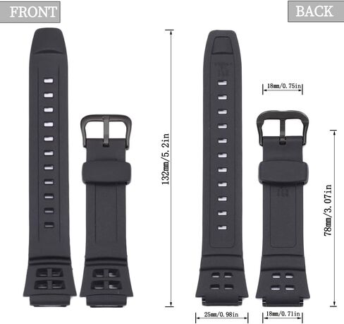 XBHSW Resin Watch Band Compatible with Casio AE-1300 AE-1200 F-108 W-216H AE-1000w SGW-300H AQ-S800W W-800H Men's Strap Sport Waterproof Rubber Replacement Bracelet in Saudi Arabia