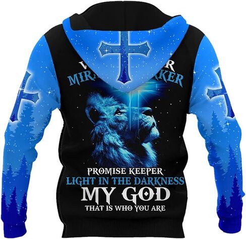 Colonghsou 3D Christian Jesus Hoodies for Men Women Unisex Praying Hands Sweatshirt Pullover king Printed sweater in Saudi Arabia