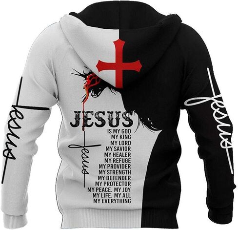 Colonghsou 3D Christian Jesus Hoodies for Men Women Unisex Praying Hands Sweatshirt Pullover king Printed sweater in Saudi Arabia