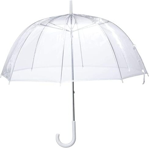 Clear Bubble Umbrella - Automatic opening clear dome umbrella with the stylish J-shaped handle for men and women, clear umbrella wedding, outings and large group gatherings, graduations, proms, or daily city walks in Saudi Arabia