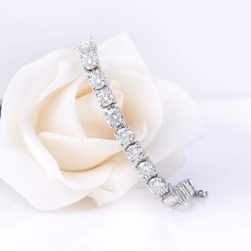 DovEggs Teenis Moissnite Bracelet for Women 14K Gold Quality Sterling Silver 3ct 4mm G-H-I Color Heart Arrow Cut Moissanite Adjustable Tennis Bracelets for Women in Saudi Arabia