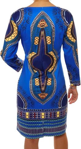 Women's Bodycon Dashiki African Midi Dresses Bohemian Vintage Club Dress with Pocket in Saudi Arabia