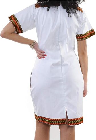 Women's Bodycon Dashiki African Midi Dresses Bohemian Vintage Club Dress with Pocket in Saudi Arabia