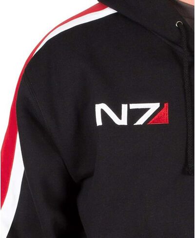 NM-Fashions Mens N7 Hoodie Bomber Fleece Hooded Zip-up Sweatshirt Mass 3 Cosplay Black Casual Winter Jacket in Saudi Arabia