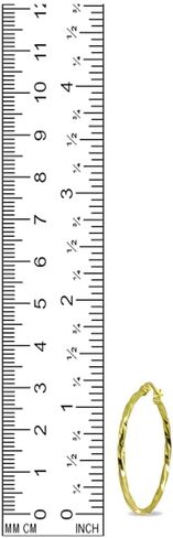 Sterling Silver 1.8mm Twist Round Click-Top Hoop Earrings for Women Girls, (15mm-30mm Diameter) in Kuwait