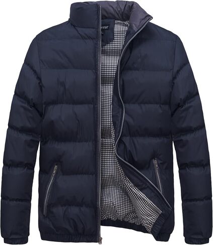 U2Wear Men's Heavy Quilt Coat, Winter Casual Jacket, Short Classic Puffer, Water Resistant, Bomber Jacket in Saudi Arabia