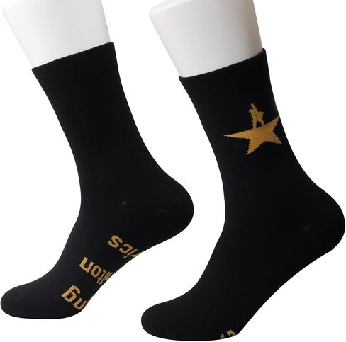 GJTIM Hamilton Gift Musical Gift Warning May Start Talking About Hamilton Lyrics Socks Funny Gift for Hamilton Fans in Saudi Arabia
